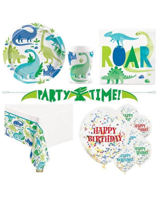 Dino-Roar - Deluxe Party Pack for 8