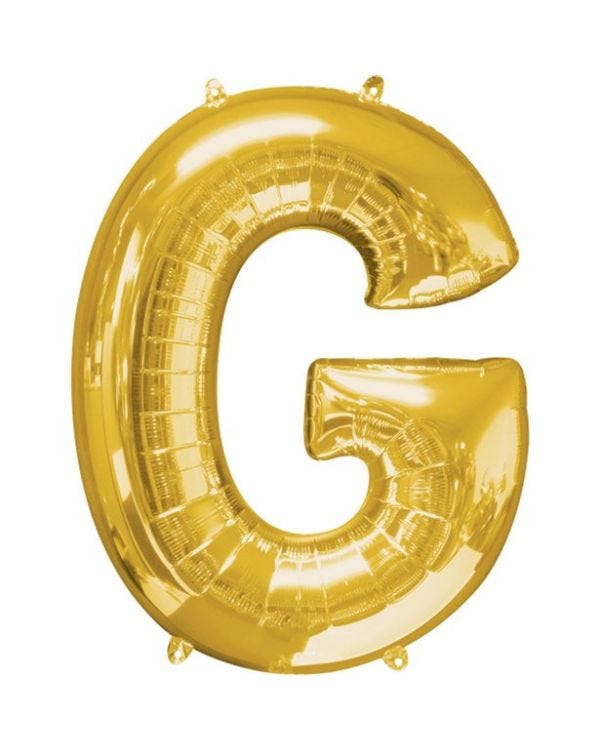 Gold Letter G Balloon - 34&quot; Foil