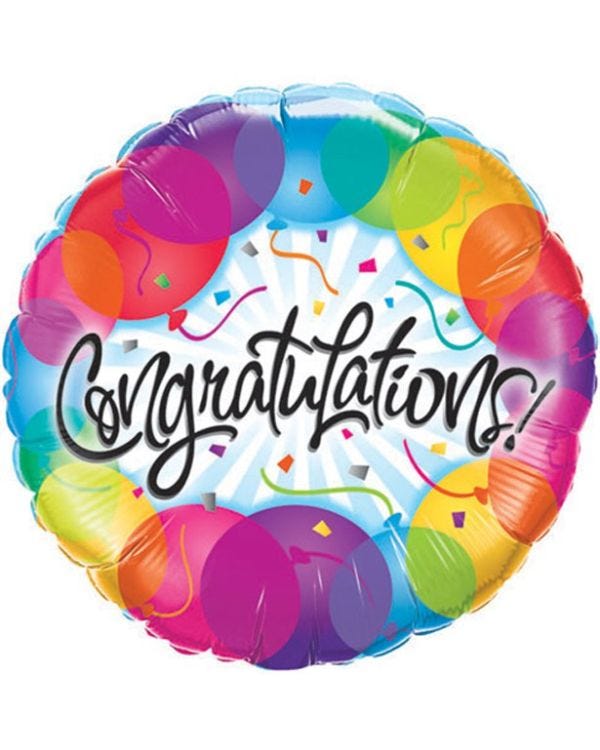 Congratulations! Balloons Patterns Balloon - 18&quot; Foil