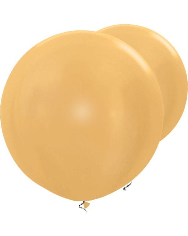Metallic Gold Giant Balloons - 36&quot; Latex (2pk)