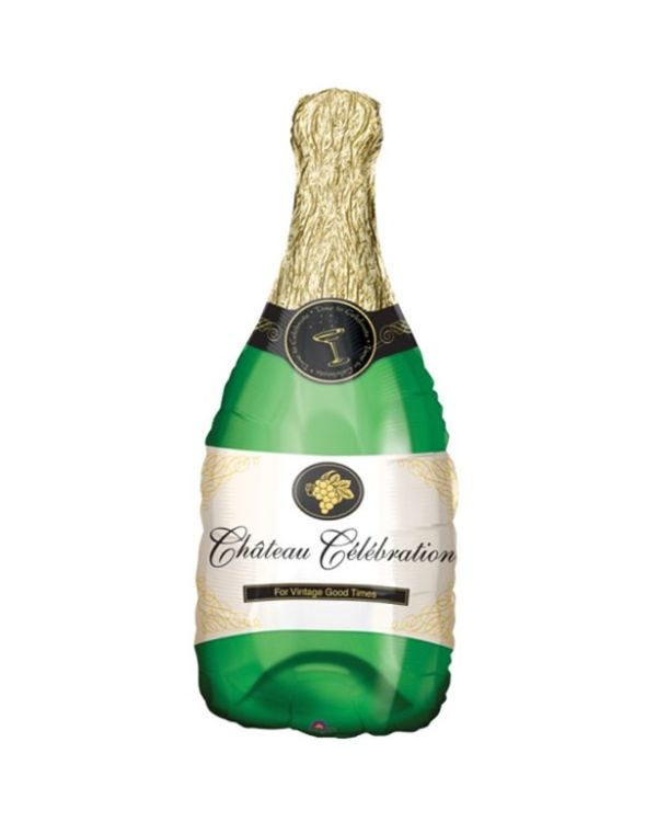 Champagne Bottle SuperShape Balloon - 38&quot; Foil