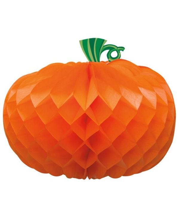 Honeycomb Pumpkin Decoration - 27cm