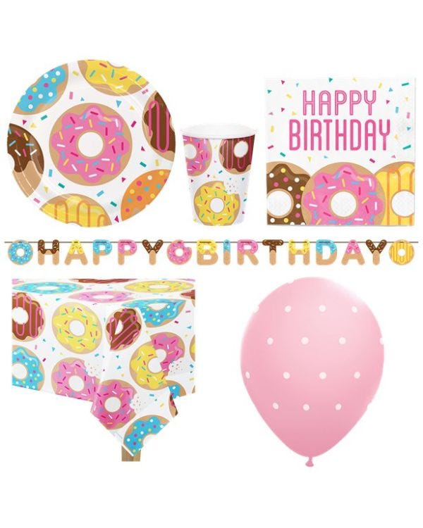 Doughnut - Deluxe Party Pack for 8