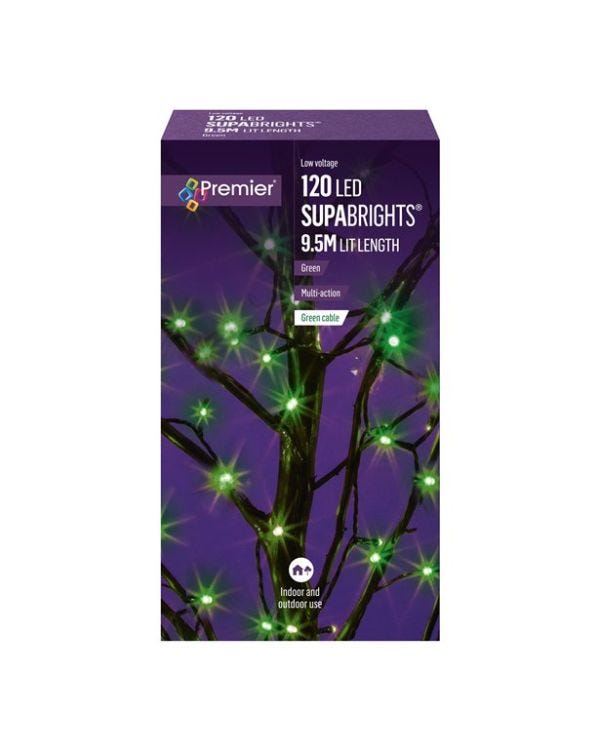 120 LED Green Supabright Lights