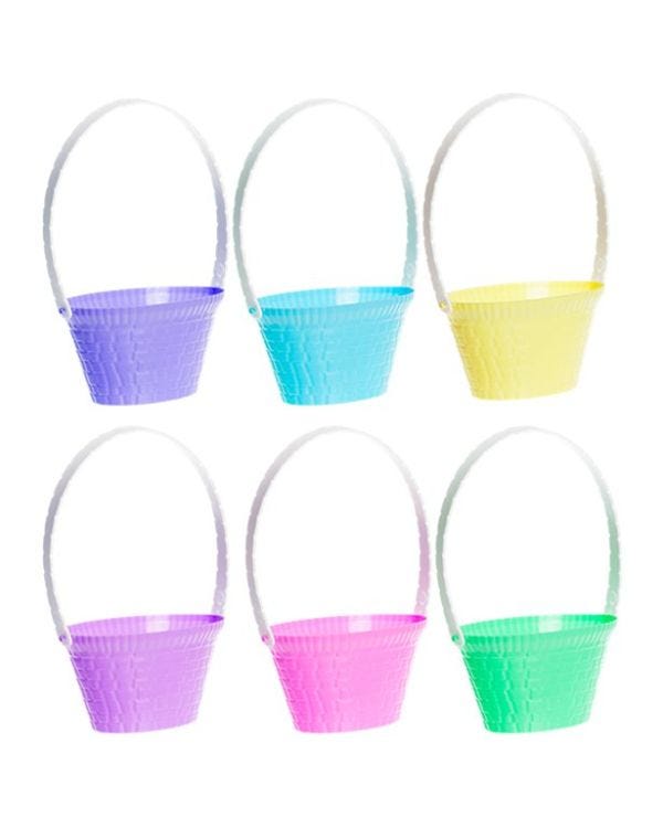 Mini Pastel Easter Baskets - 10cm (6pk)