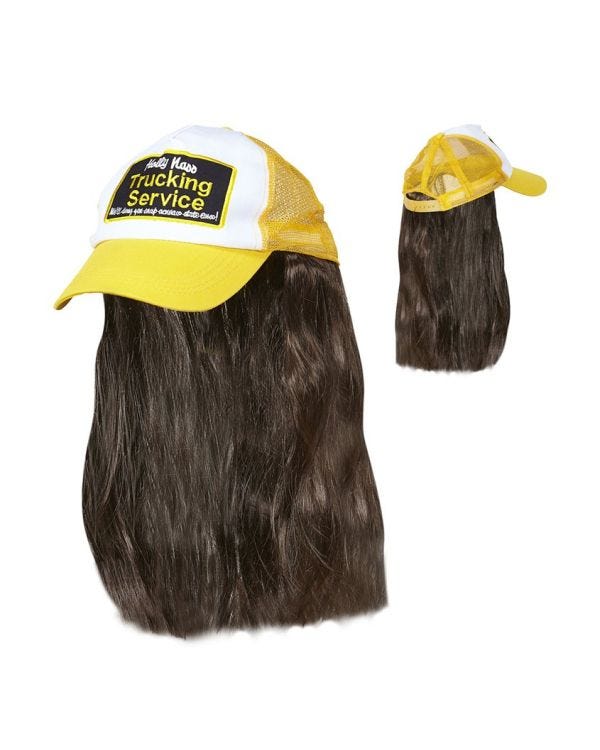 Trucker Hat with Hair