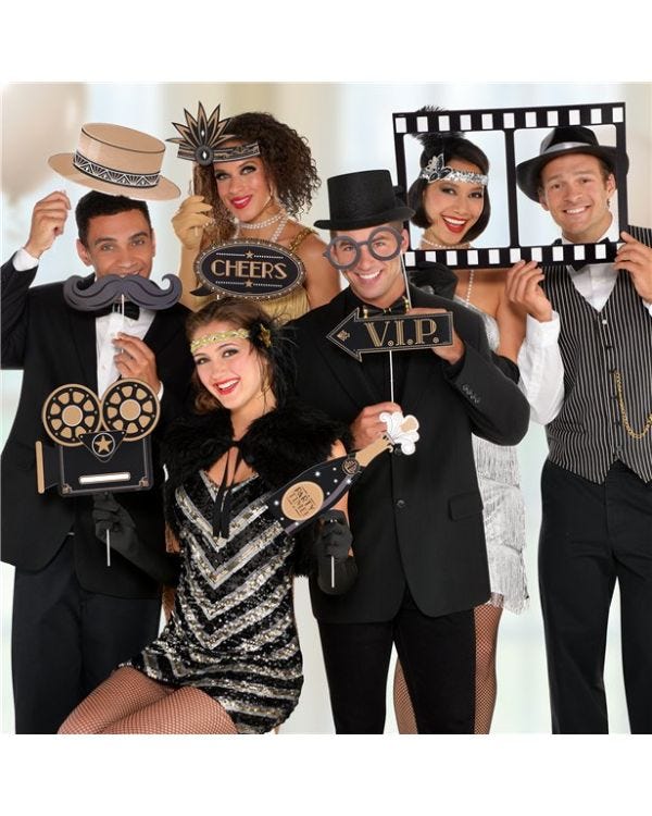 Hollywood Photo Booth Props Kit (12pk)