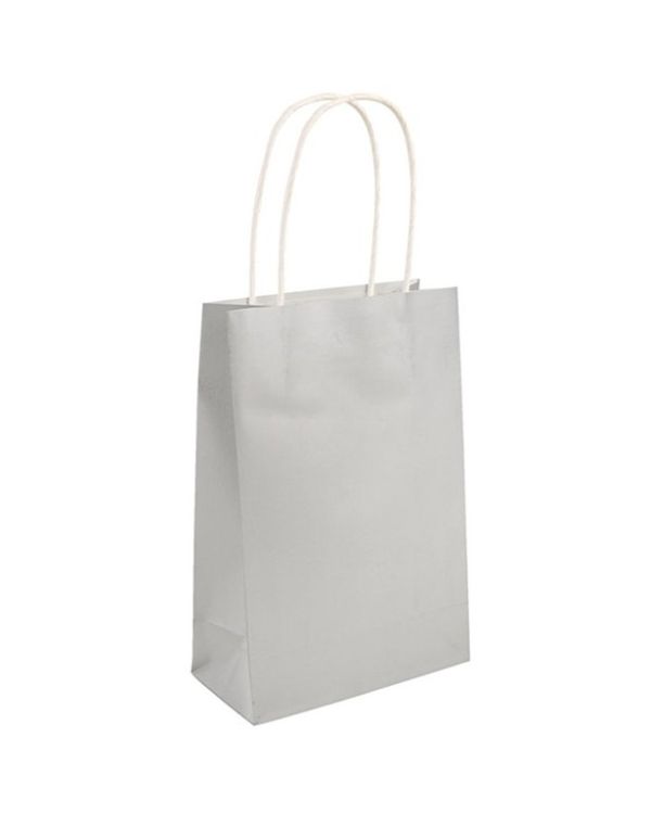 Silver Paper Party Bag - 21cm