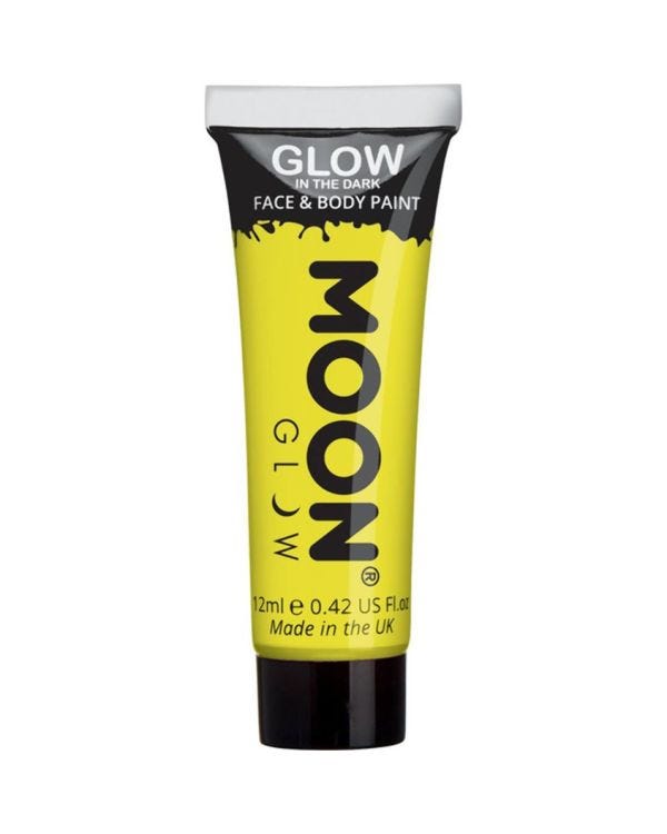 Glow in the Dark Face &amp; Body Paint - Yellow 12ml