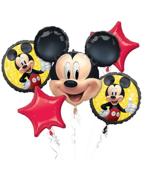 Mickey Foil Balloon Bouquet (5pk)