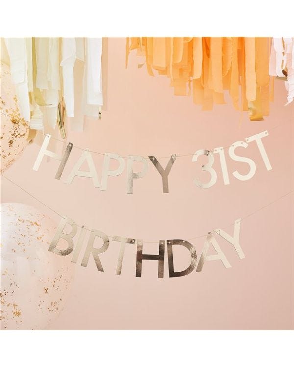 Mix It Up Gold Customisable Age Birthday Paper Banner - 1.5m