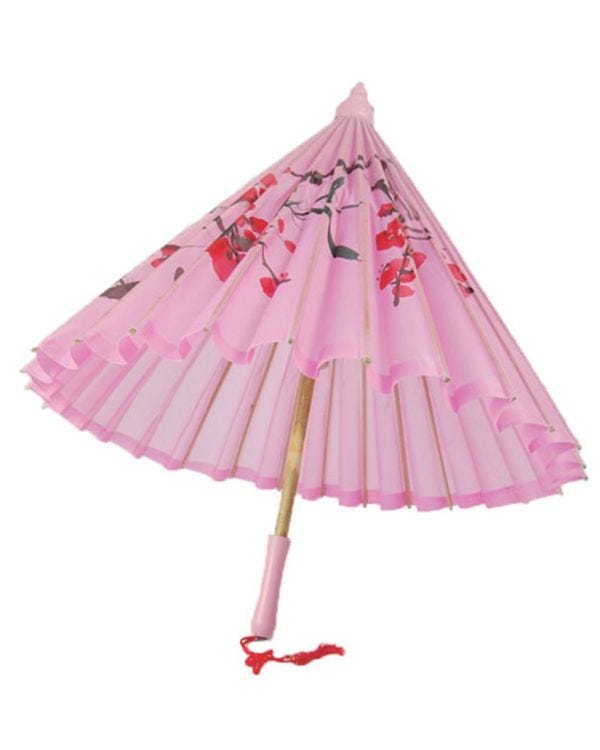 Spanish Pink Silk Parasol - 53cm