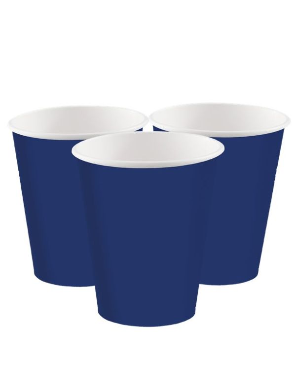 Dark Blue Paper Cups - 237ml (8pk)