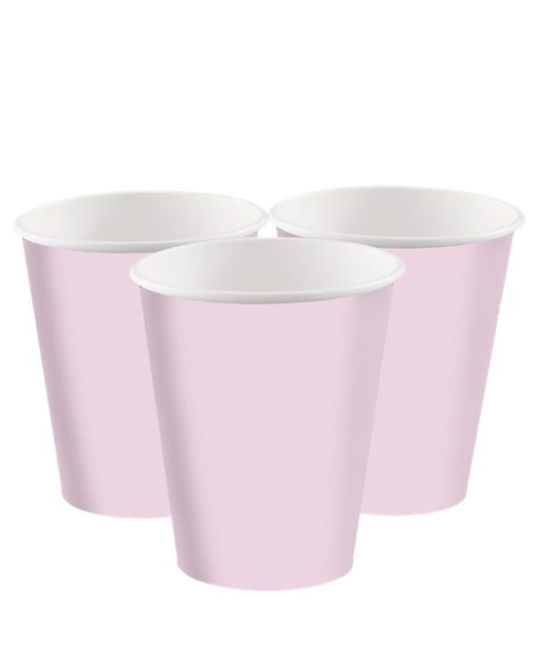 Baby Pink Paper Cups - 237ml (8pk)