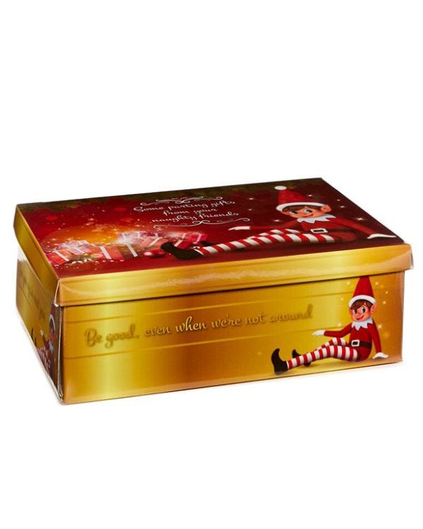 Naughty Elf Christmas Eve Box - 21cm x 32cm x 11cm