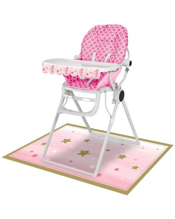 One Little Star Girl High Chair Kit