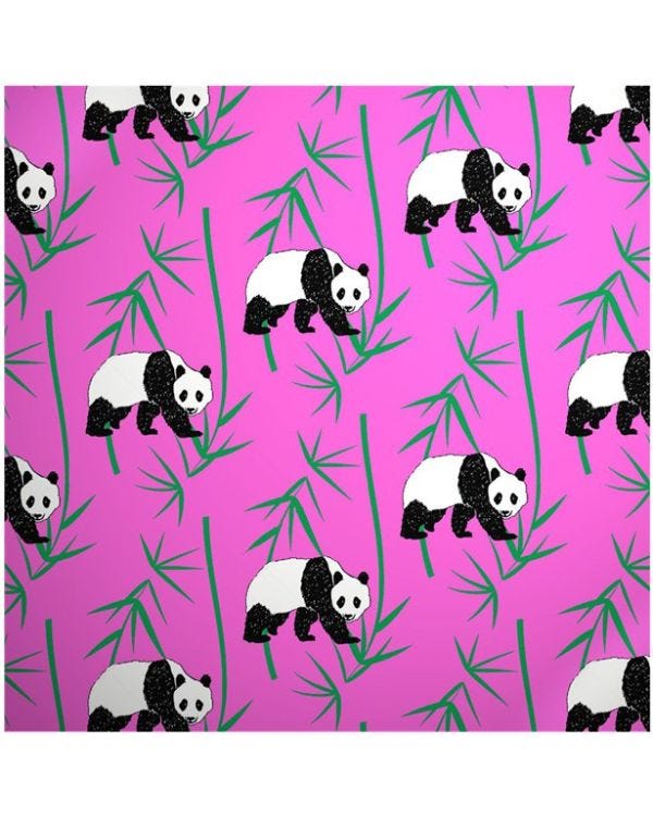 Panda Print - Sheet of Eco Gift Wrap