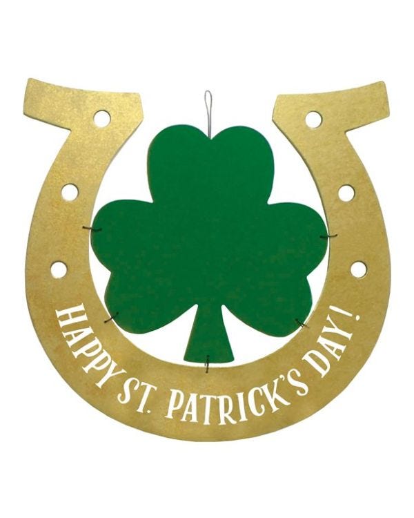Happy St Patrick&#039;s Day MDF Hanging Sign - 39cm