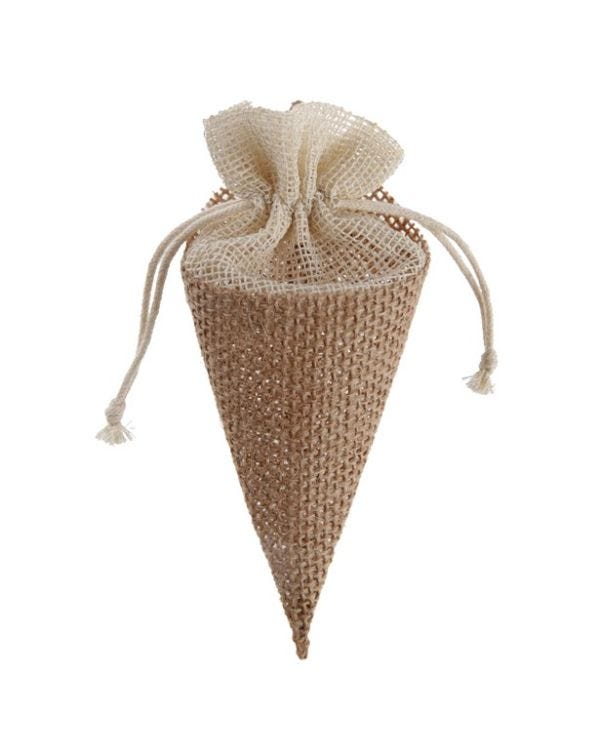 Hessian Cone Favor Bags (4pk)