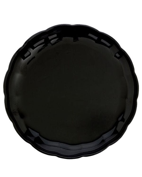 Black Round Plastic Tray - 30cm