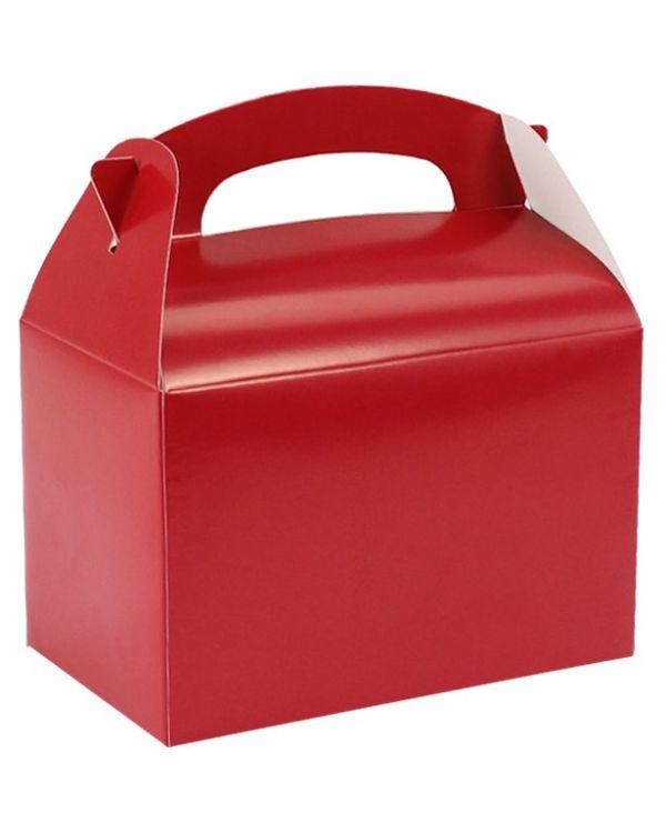 Apple Red Party Boxes - 15cm