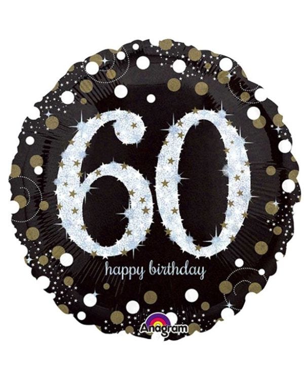 Sparkling Celebration 60th Birthday Balloon - 18&quot; Foil
