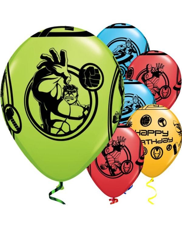 Avengers Balloons - 11&#039;&#039; Latex (25pk)