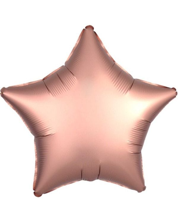 Rose Copper Satin Luxe Star Foil Balloon - 18&quot;