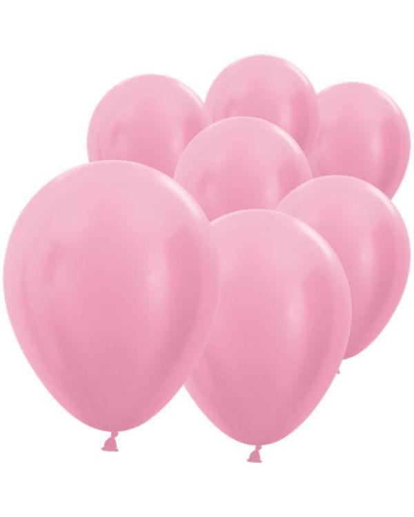 Satin Pink Sempertex Latex Balloons - 5&quot; (100pk)