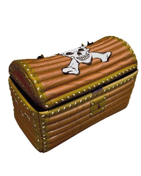 Inflatable Treasure Chest Drinks Cooler - 64cm