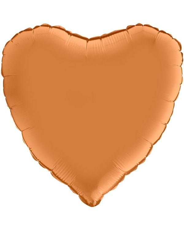 Satin Caramel Heart Foil Balloon - 18&quot;