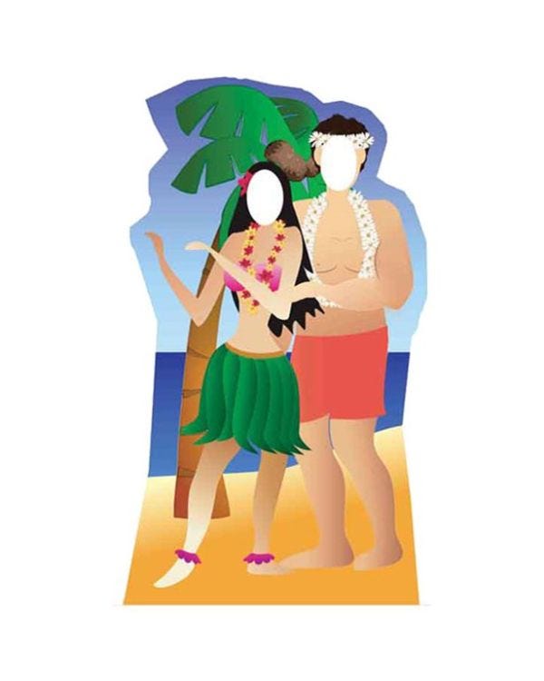 Hawaii Couple Stand In Photo Prop - 183cm x 95cm