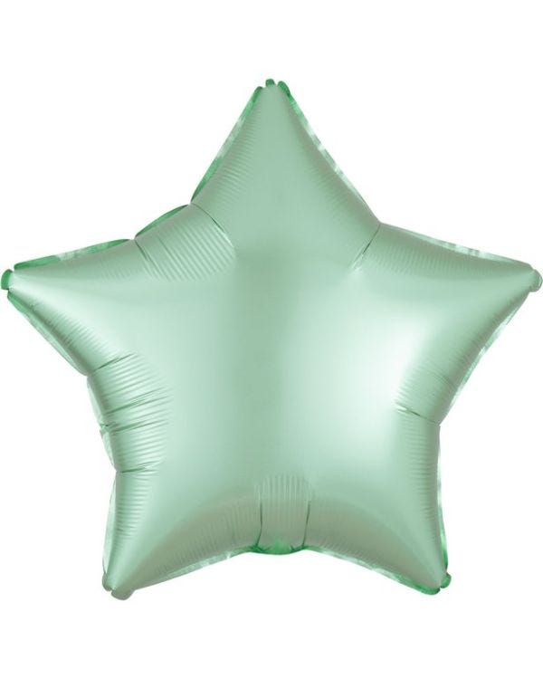 Mint Green Satin Luxe Star Balloon - 18&quot; Foil