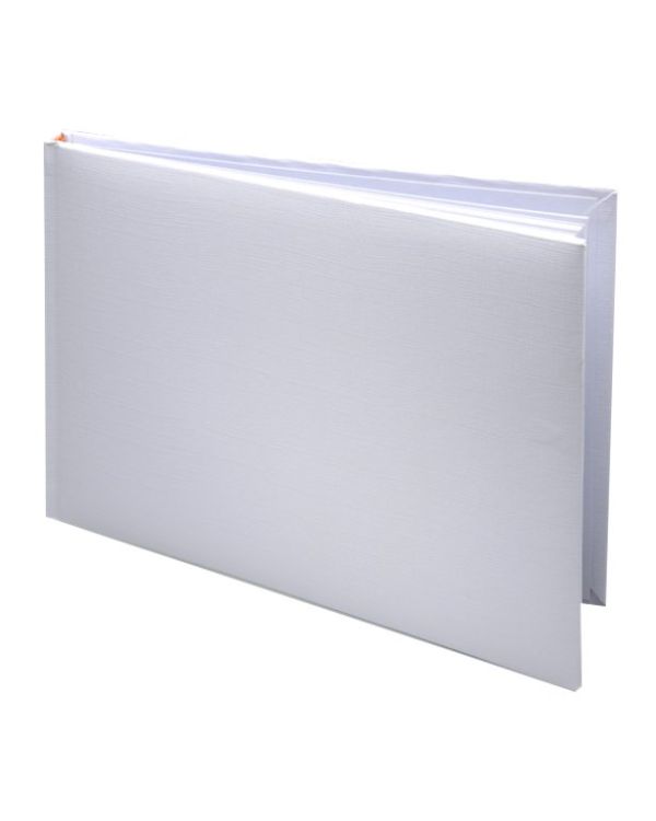 White Silk Guest Book - 24.5cm