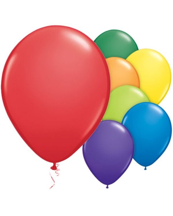 Carnival Balloons Assortment - 11&quot; Latex (100pk)