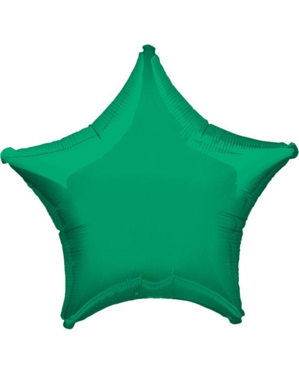 Green Star Balloon - 19&#039;&#039; Foil - unpackaged