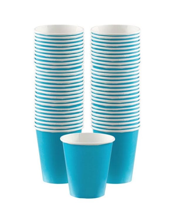 Turquoise Paper Cups - 340ml (40pk)