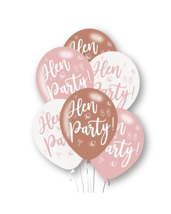 Hen Party Latex Balloons - 11&quot; (6pk)