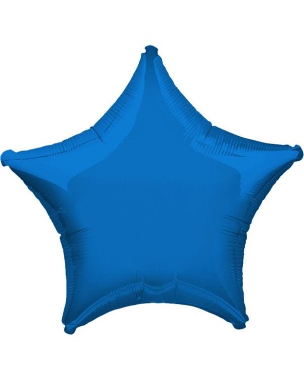 Blue Star Balloon - 19&quot; Foil - unpackaged