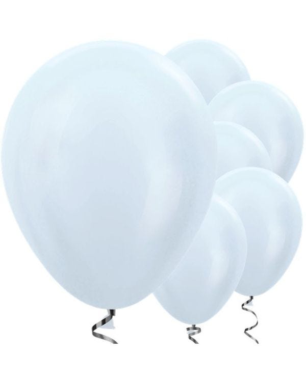 White Satin Balloons - 12&quot; Latex (50pk)