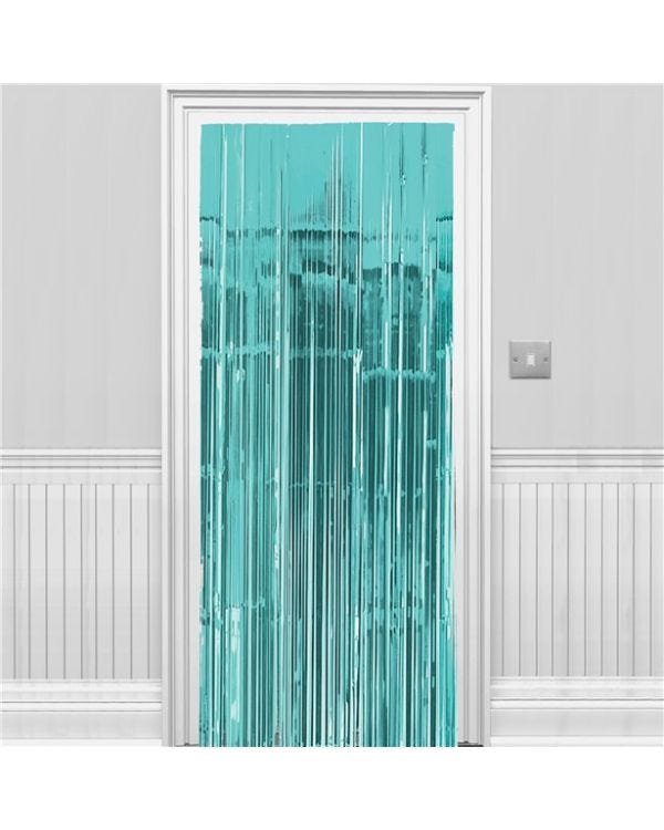 Turquoise Foil Curtain - 2.4m