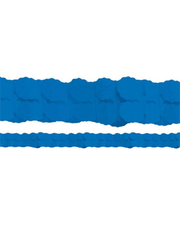 Royal Blue Paper Garland Decoration - 3.7m