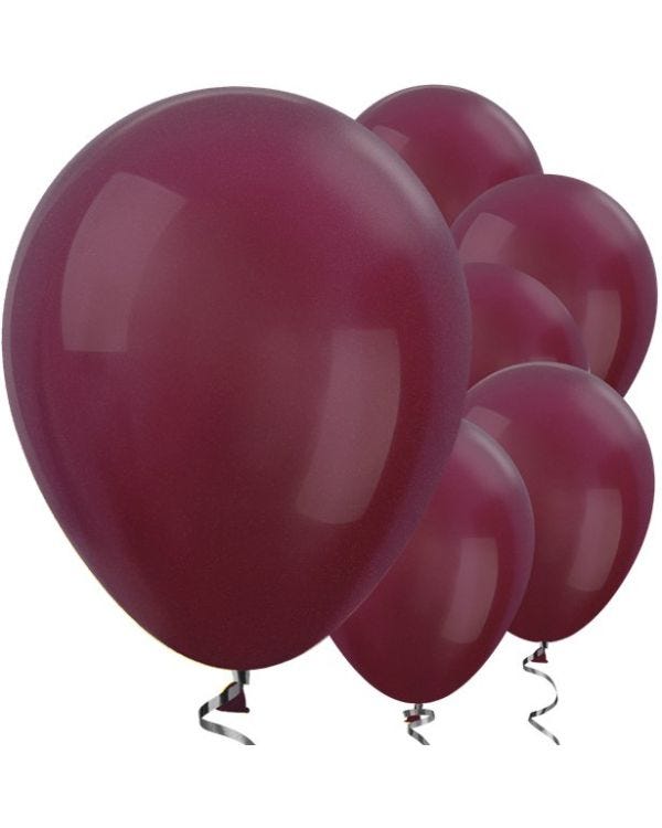 Burgundy Metallic Balloons - 12&quot; Latex Balloons (50pk)
