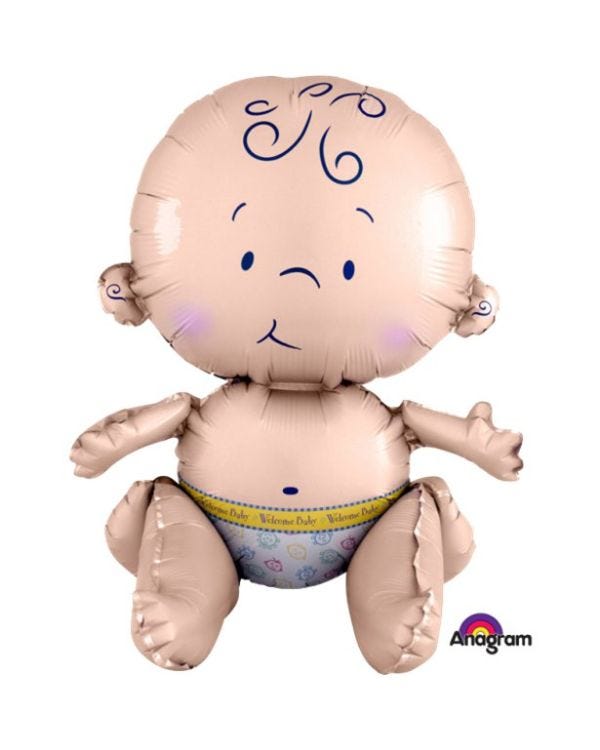 Sitting Baby Foil Balloon - 15&quot;