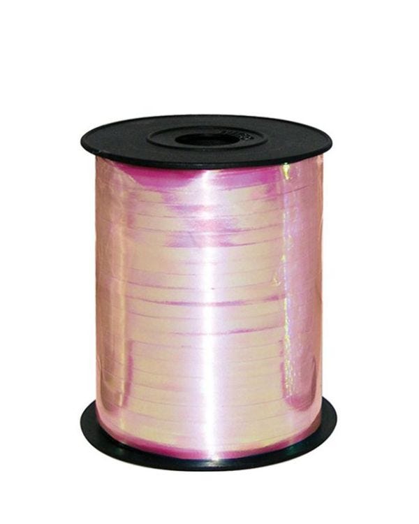 Iridescent Pink Metallic Curling Balloon Ribbon - 230m