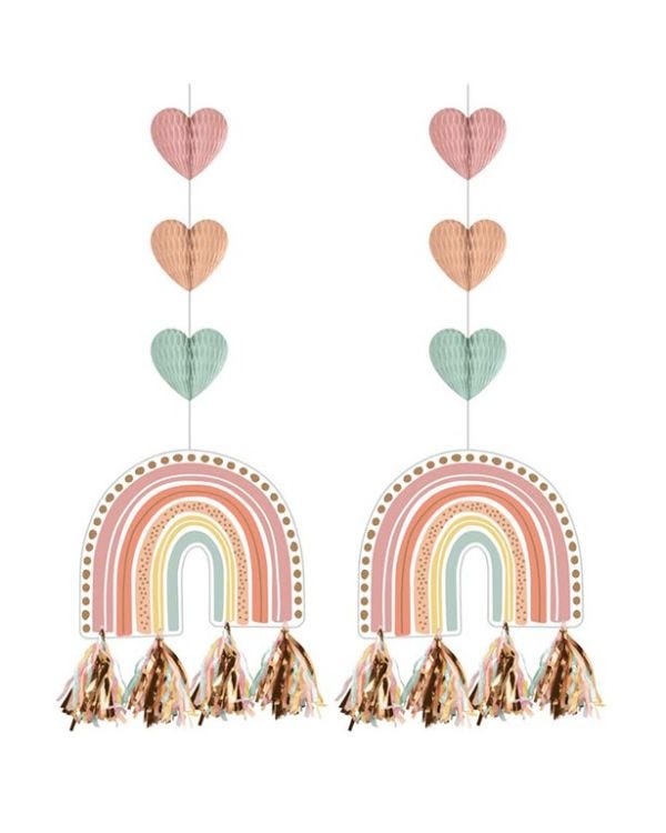 Boho Rainbow Hanging Decorations - 91cm (2pk)