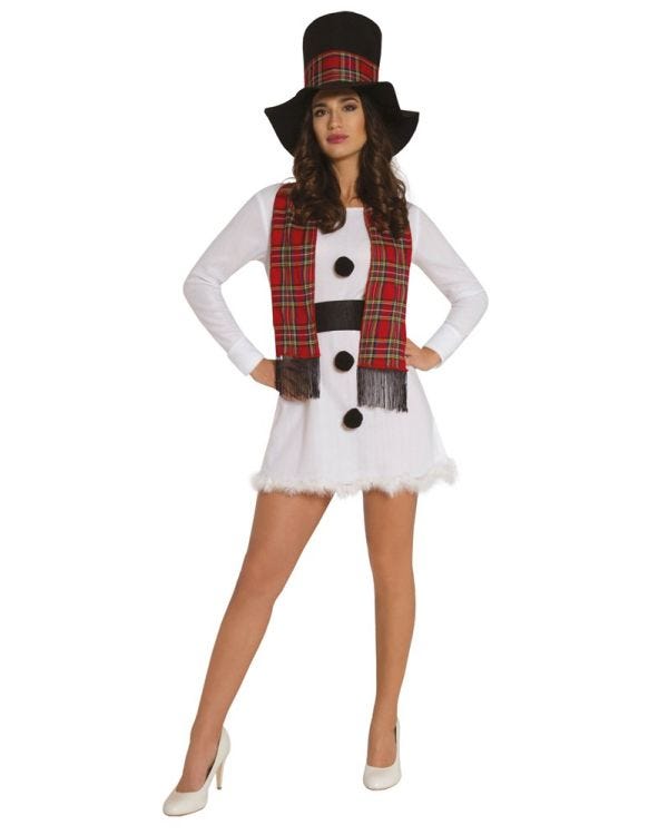 Miss Snowman Dress - Adult Costume