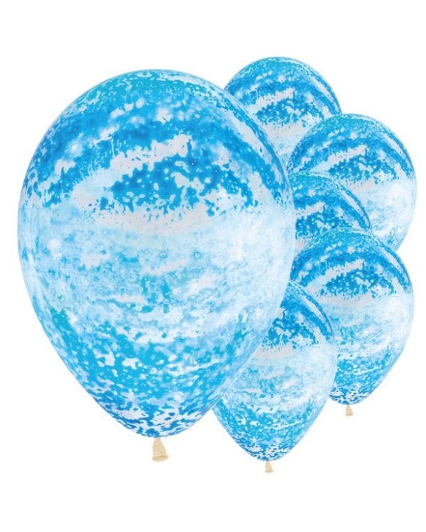 Graffiti Sky Blue Balloons - 12&quot; Latex (25pk)