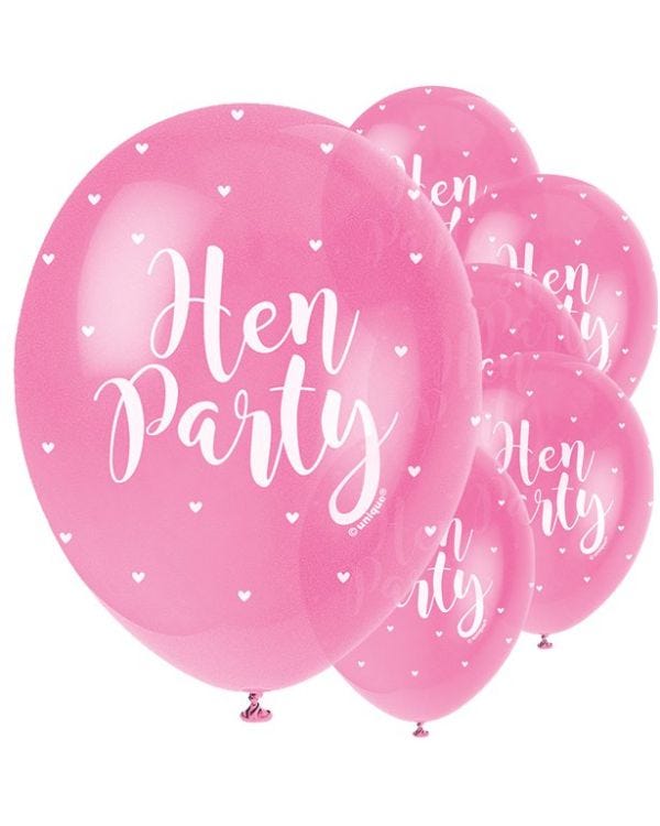 Hen Party Latex Balloons - 12&quot; (5pk)