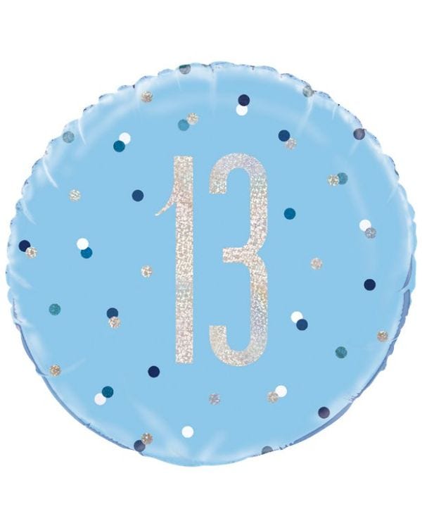 Blue 13th Birthday Foil Balloon - 18&quot;